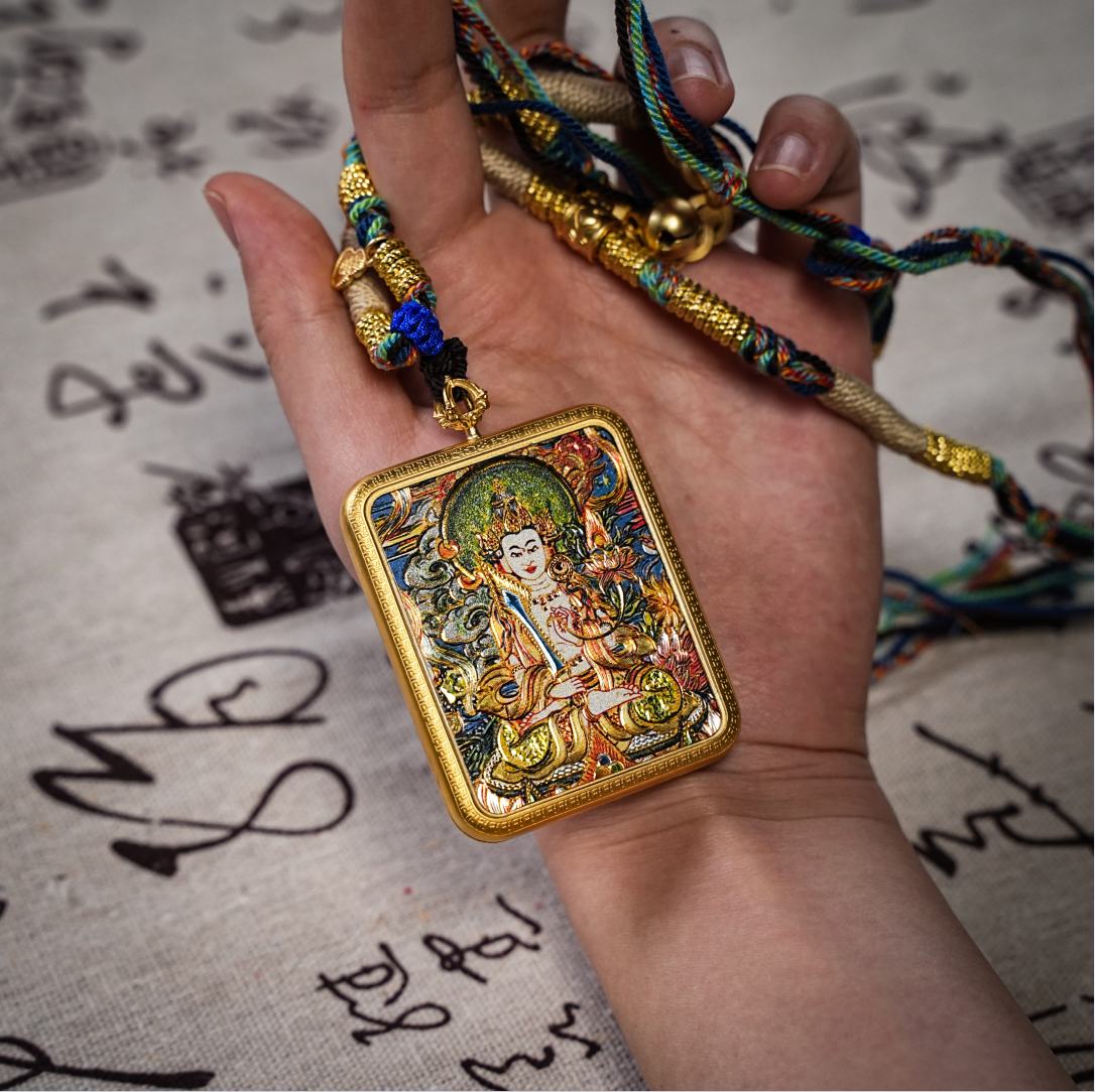 Ākāśagarbha thangka gau pendant