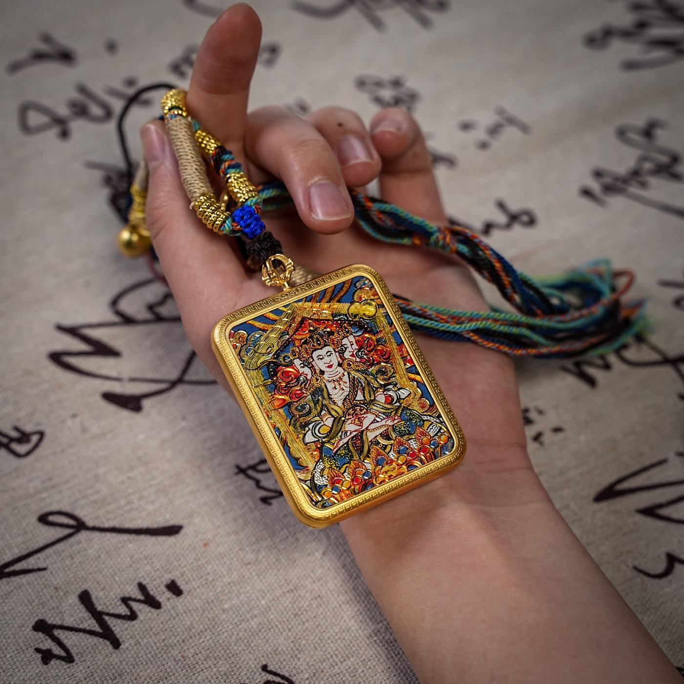 Maitreya thangka gau pendant