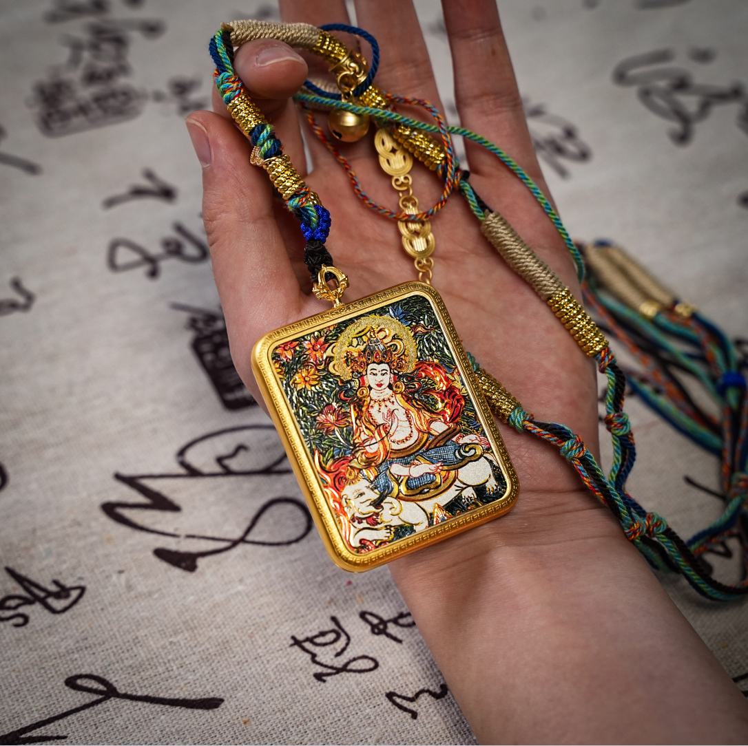 Samantabhadra thangka gau pendant
