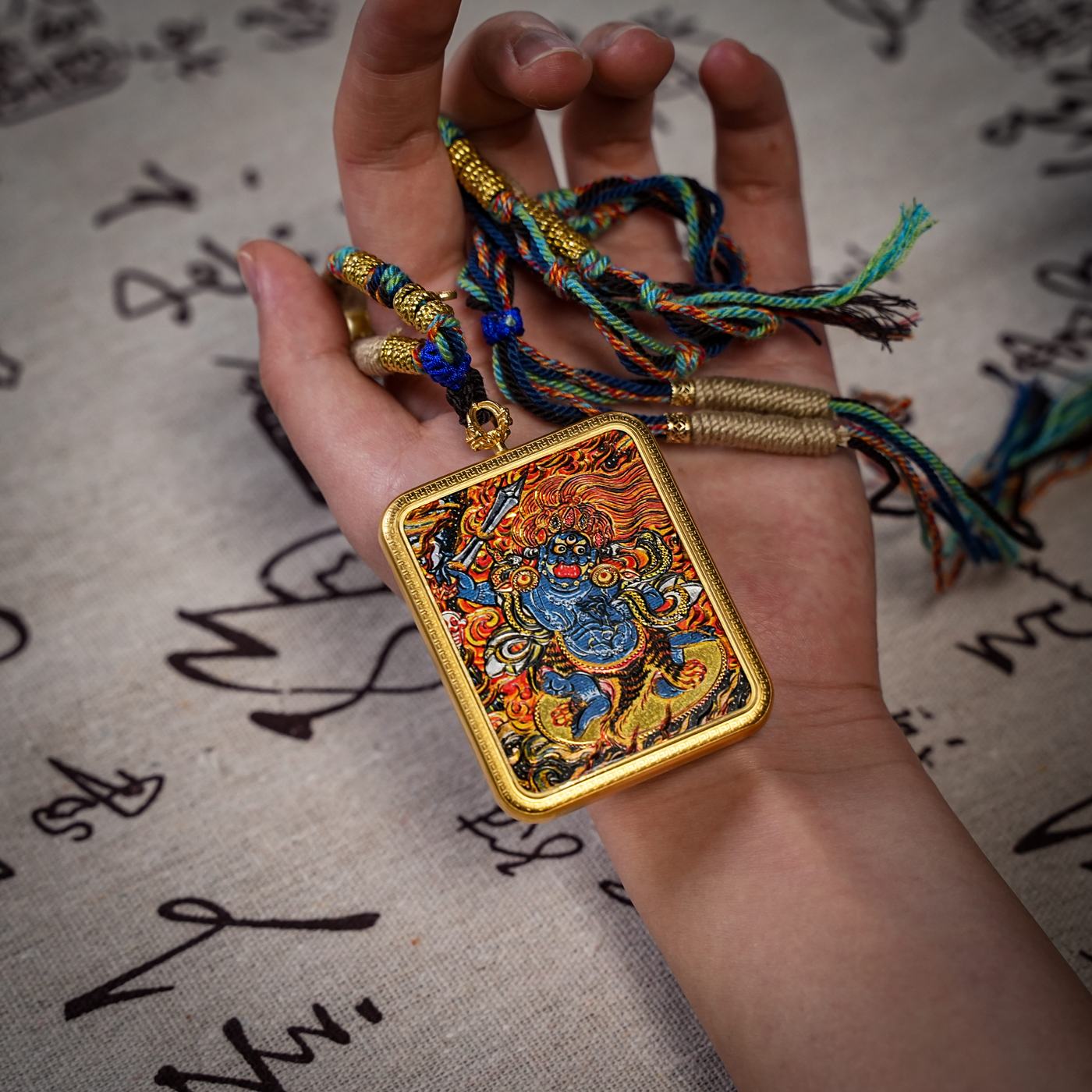 Vajrapāṇi thangka gau pendant